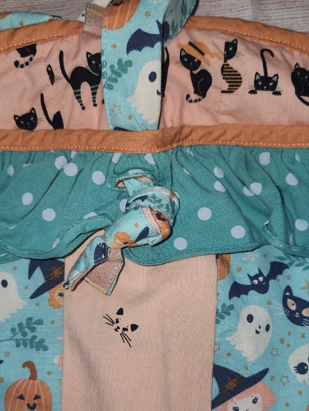 Matilda Jane Light Blue & Peach Halloween Print Shoulder Bag